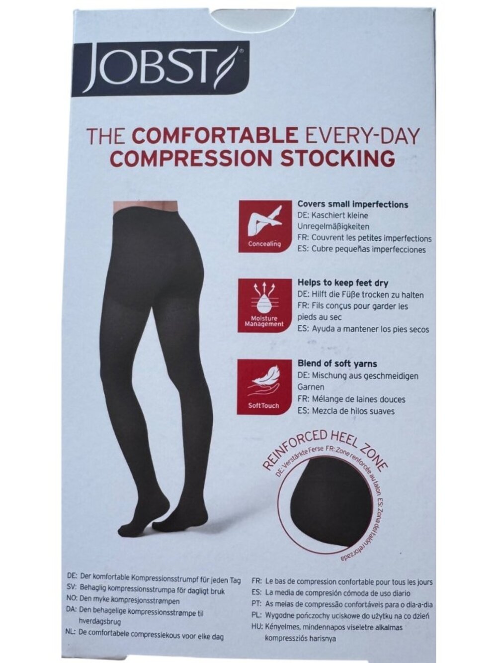 Jobst Compression Stockings Opaque Black Large Waist CT Support 30-40 MmHg NEW - Picture 2 of 9